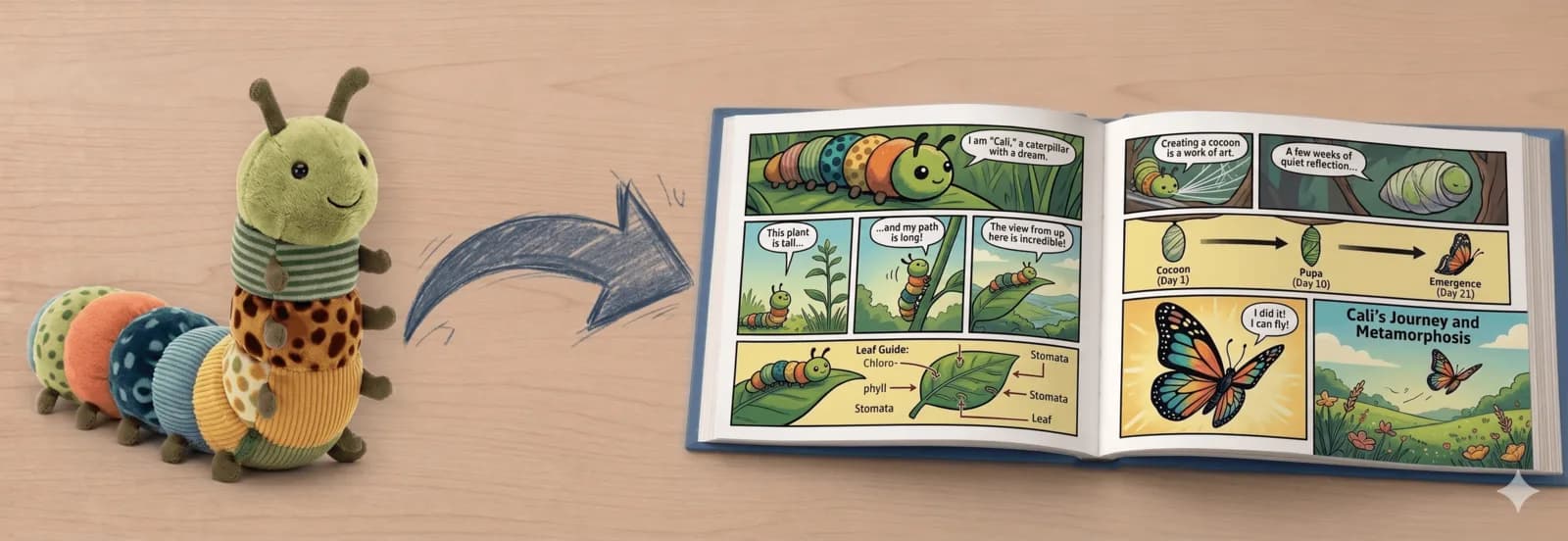 Doudou transformé en livre personnalisé, exemple 2