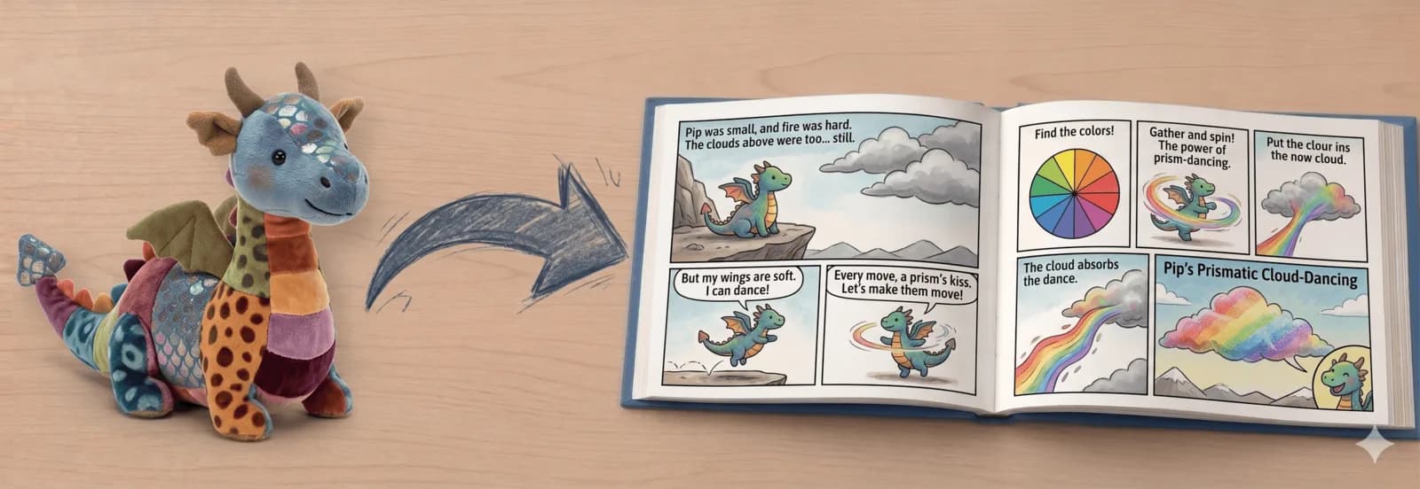 Doudou transformé en livre personnalisé, exemple 3