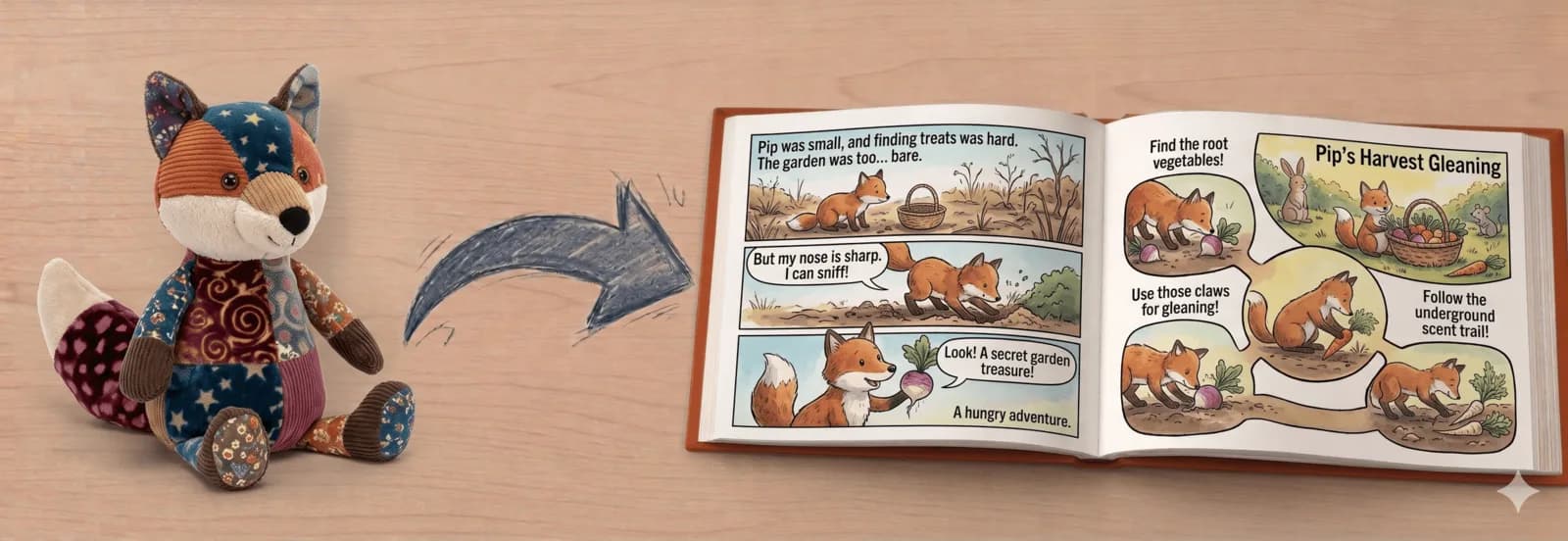 Doudou transformé en livre personnalisé, exemple 5
